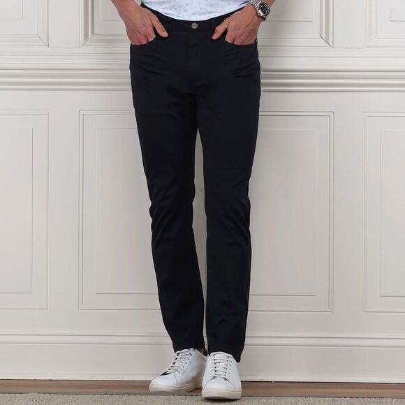Collars & Co CEO Pants Mens 40x30 Navy Blue Tech Pull On Performance Office NWT